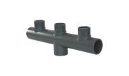 COLLECTEUR PVC - 3 x ø50 Mâle et 1 x ø50 Femelle  à coller